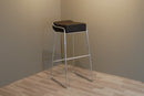 Set di 2 Sgabelli in Similpelle Morbida 83x39x40 cm TFT Stool Cioccolata