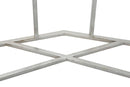 Console Oslo 100x40x80 cm in Ferro e Vetro Argento e Nero