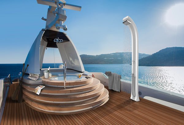 Doccia da Giardino Miscelatore e Doccetta Arkema Spring Plus Fascia Inox Dove Grey acquista