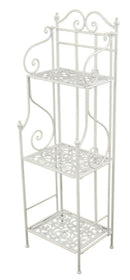 Scaffale per Piante in Metallo 3 Piani 35x29H118cm Jessica Bianco