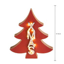 Set 2 Mini Albero di Natale Decorativo con Led Xmas 18 cm Rosso
