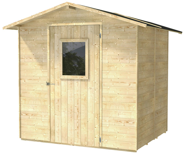 Gartenbox für Werkzeuge 200 x 207 cm mit Fenstertür aus Naturholz acquista