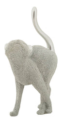 Decorazione Gatto Sparky 17,5x9x26 cm in Resina Argento      