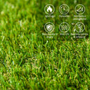 Set 10 Piastrelle 30x30 cm Erba Finta 20 mm Prato Artificiale Sintetico Realistico Verde Scuro      