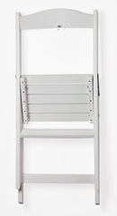 Sedia Scala Pieghevole 51x41xh75 cm in Legno Faggio Massello Bianco Laccato