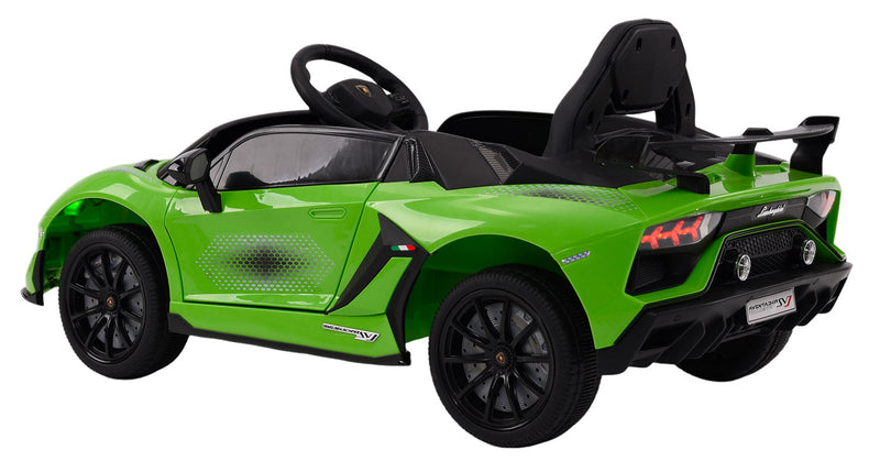 Macchina Elettrica per Bambini 12V con Licenza Lamborghini Aventador SVJ Small Verde