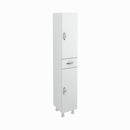 Armadio 175x30x34 cm bianco con ante e cassetto