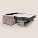 Divano Letto 3 Posti 200x100x95 cm in Tessuto Rosa