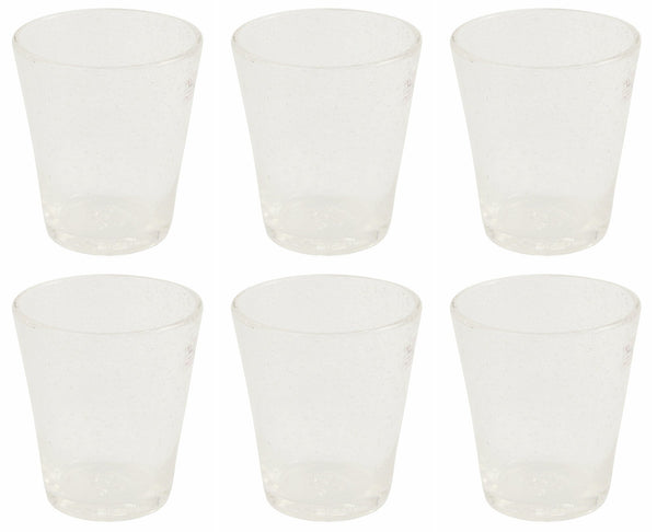 sconto Set mit 6 transparenten Gläsern aus mundgeblasenem Glas Ø9x10 cm Villa d'Este Home Tivoli Cancun