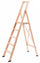 Klappbare Holzleiter 5 Stufen H100 cm Natur