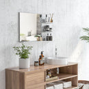 Specchiera Bagno a Parete 75x10x48 cm con 2 Mensole e 1 Ripiano Bianco
