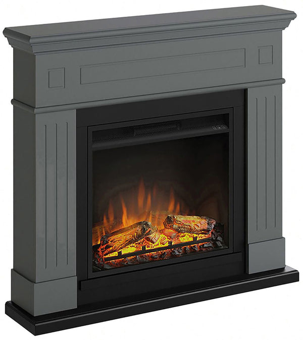 Elektrischer Bodenkamin Flammeneffekt 1500 W Tagu Larsen Dunkelgrau online