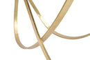 Console Ring 120x40x79 cm in Ferro MDF e Specchio Nero e Oro