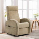 Poltrona Alzapersona Elettrica 2 Motori 74x85x160 cm in Tessuto Beige