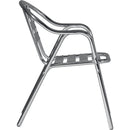 Poltrona Impilabile Double 55x60x79 h cm in Alluminio Grigio