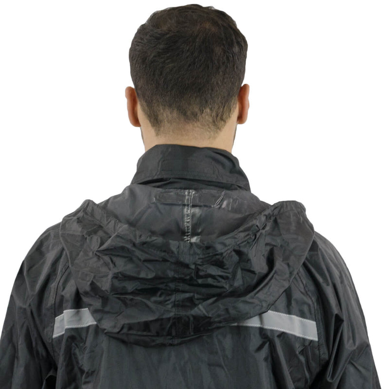 Set Antipioggia Casual Pantalone Giacca per Moto Scooter T.J. Marvin E39 Nero