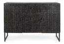 Credenza 2 Ante 3 Cassetti Dorset in Acciaio
