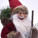 Babbo Natale Nordico 80 cm in Plastica Vestiti in Tessuto Decorazione Natalizia