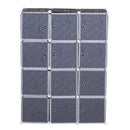Armadio Guardaroba Componibile 111x47x145 cm Bianco e Nero 