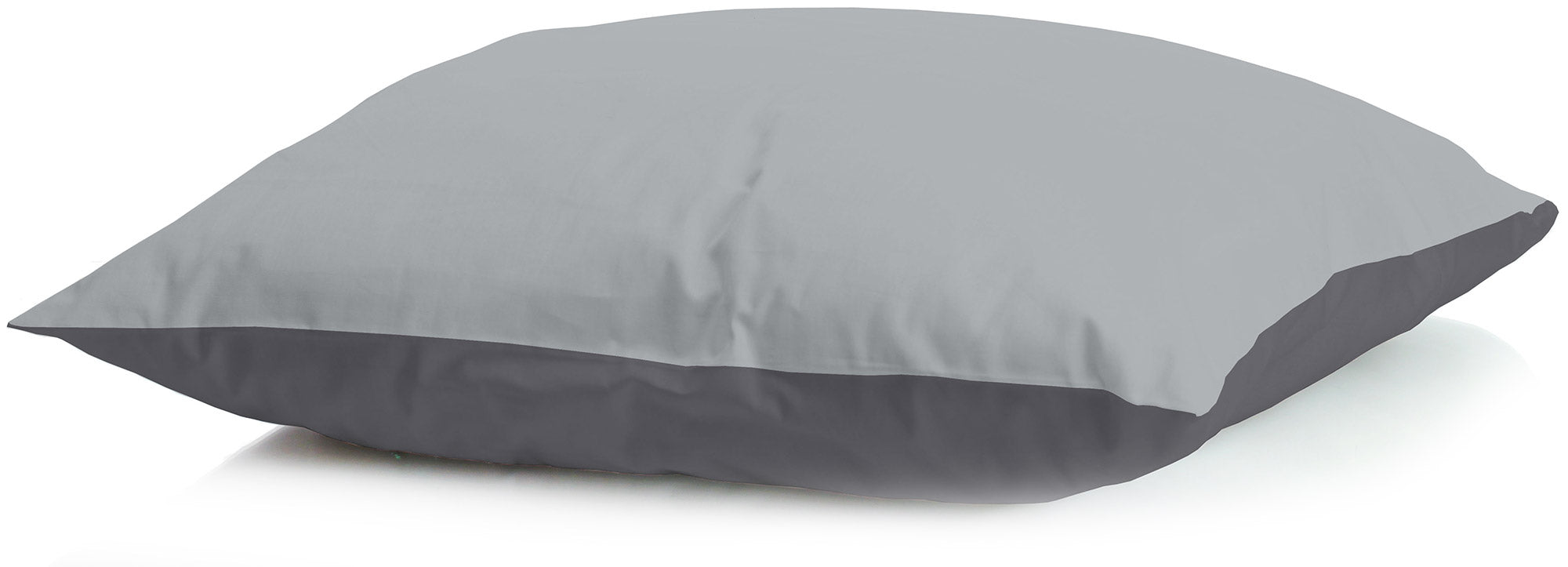 Gänsefederkissen mit hellgrauem/dunkelgrauem...