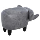 Pouf Poggiapiedi Elefante 72x35x36 cm  Grigio