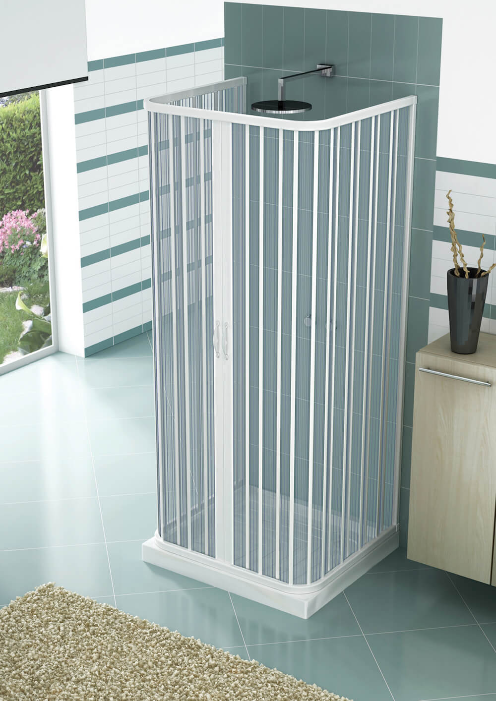 Duschabtrennung 3 Seiten...