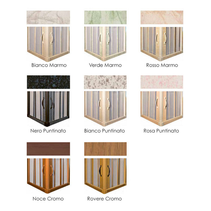 Box Doccia 1 Anta a Soffietto Apertura Laterale In PVC H185 Caldoni Manen