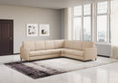Divano Angolare 6 Posti 281x241x85 cm Karay in Tessuto Beige