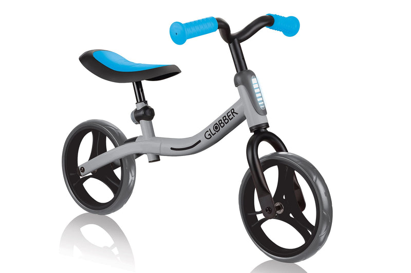 Bicicletta Pedagogica per Bambini 10" Senza Pedali Globber Go Bike Grigio e Blu