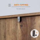 Credenza 120x39,5x77 cm in Truciolato e Metallo Marrone