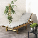 Cuscino Outdoor Imbottito Idrorepellente per Lettino da Esterno 60x180 cm in Poliestere e Policotone Ecrù      
