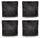 Set 4 quadratische Speiseteller 27x27x4 cm aus Kaleidos Sirius Neri Steinzeug