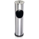 Cestino Gettacarte con Posacenere Estraibile in Acciaio