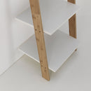 Scaffale 5 Ripiani da Soggiorno 43x37x164 cm in Bambù TFT Memphis Bianco e Bambù