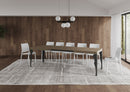Tavolo Allungabile 160-420x90x77 cm Paxon Tortora Telaio Antracite 