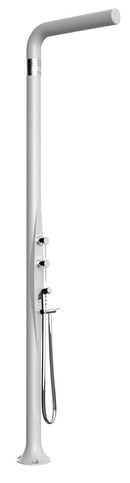 Doccia da Esterno Giardino Miscelatore Deviatore e Doccetta Mobile Arkema Funny Yang Bianca