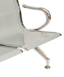 Panca per Sala Attesa 2 Posti in Acciaio da Ufficio Bozzini Silver