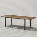 Tavolo da Giardino 160-240x90x74 cm per 6-8 Persone Piano Effetto Legno   