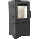 Stufa a Legna 5,5/9KW in Acciaio Flig Ontario Nera