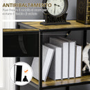Libreria Moderna 4 Ripiani 83x34x180 cm  in Legno e Metallo Marrone