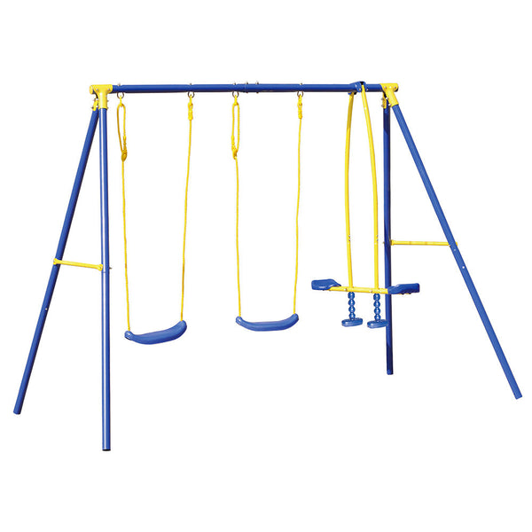 4-Sitzer Gartenschaukel mit Pferd 261x142x182 cm online