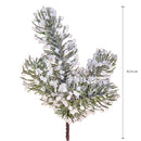 Set 12 Rami di Abete con Neve H25 cm 