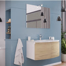 Mobile bagno sospeso Iseo bianco rovere 81x48x42 cm