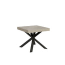  Tavolo Allungabile 90-194x90x76 cm Clerk Cashmere Gambe Antracite