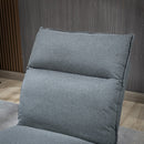 Poltrona Relax Reclinabile con Pouf Poggiapiedi 74x100x94 cm in Tessuto Grigio Chiaro