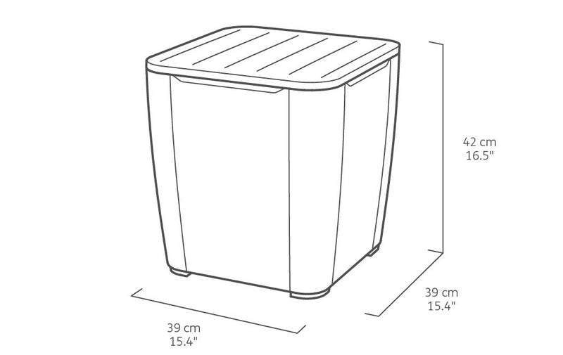 Set Tavolino e 2 Poltrone da Giardino Effetto Rattan Keter Iowa Balcony Cappuccino