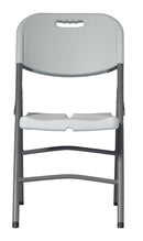 Set 4 Sedie Catering Pieghevoli da Giardino 47x61x87 cm in Polietilene Bianche