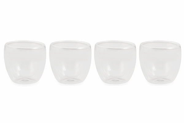 acquista Set 4 Kaffeetassen ohne Henkel aus beschichtetem Glas 90 ml Villa d'Este Home Tivoli Moka