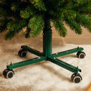 Base per Albero di Natale Universale Regolabile con Ruote 59x44x19 cm in Metallo Verde      