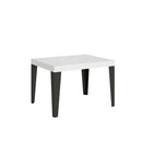 Tavolo Allungabile 110-194x70x77 cm Flame Bianco Frassino e Antracite